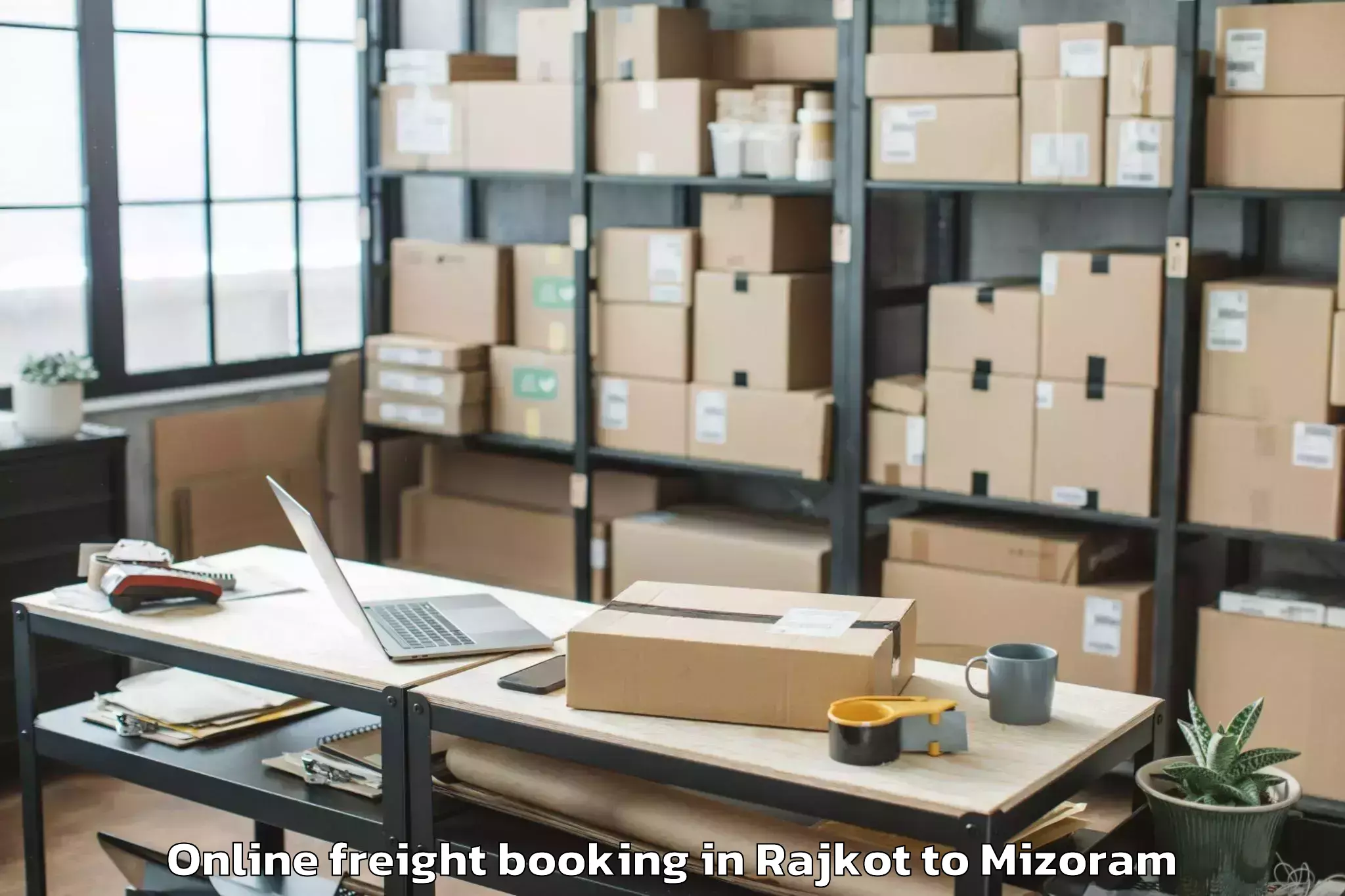 Easy Rajkot to Siaha Online Freight Booking Booking